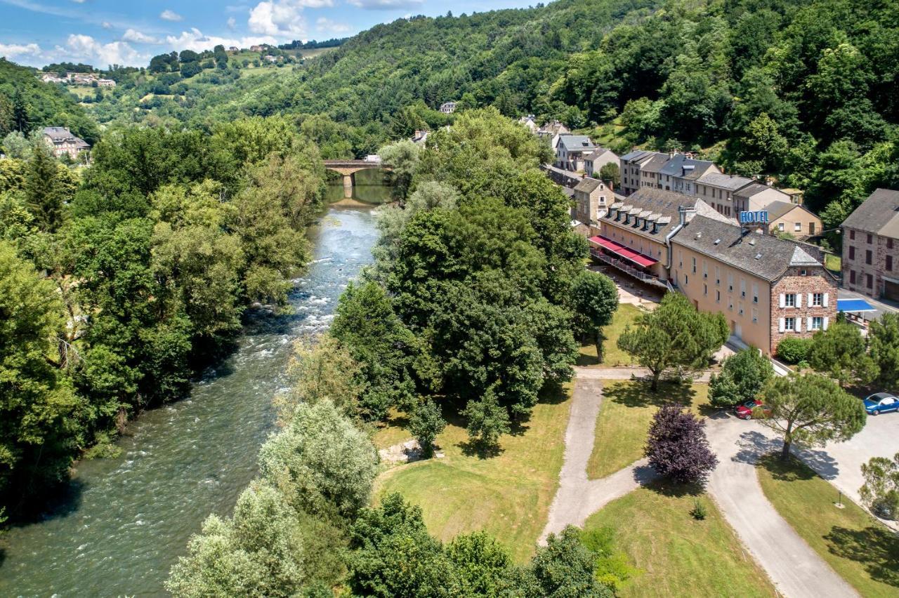 Logis Hotel Restaurant Les 2 Rives - A75, En Bordure De Riviere Banassac Exterior foto