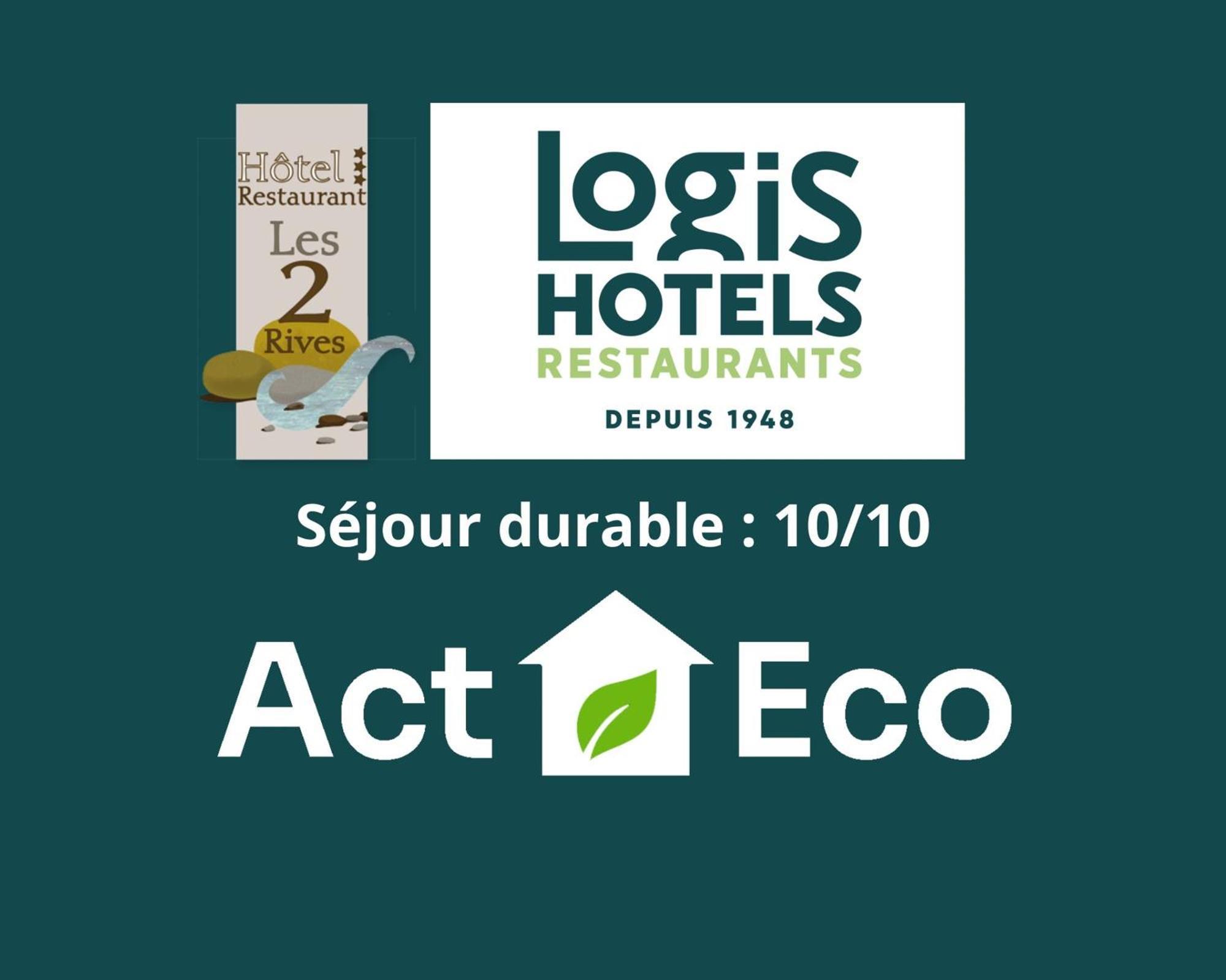 Logis Hotel Restaurant Les 2 Rives - A75, En Bordure De Riviere Banassac Exterior foto
